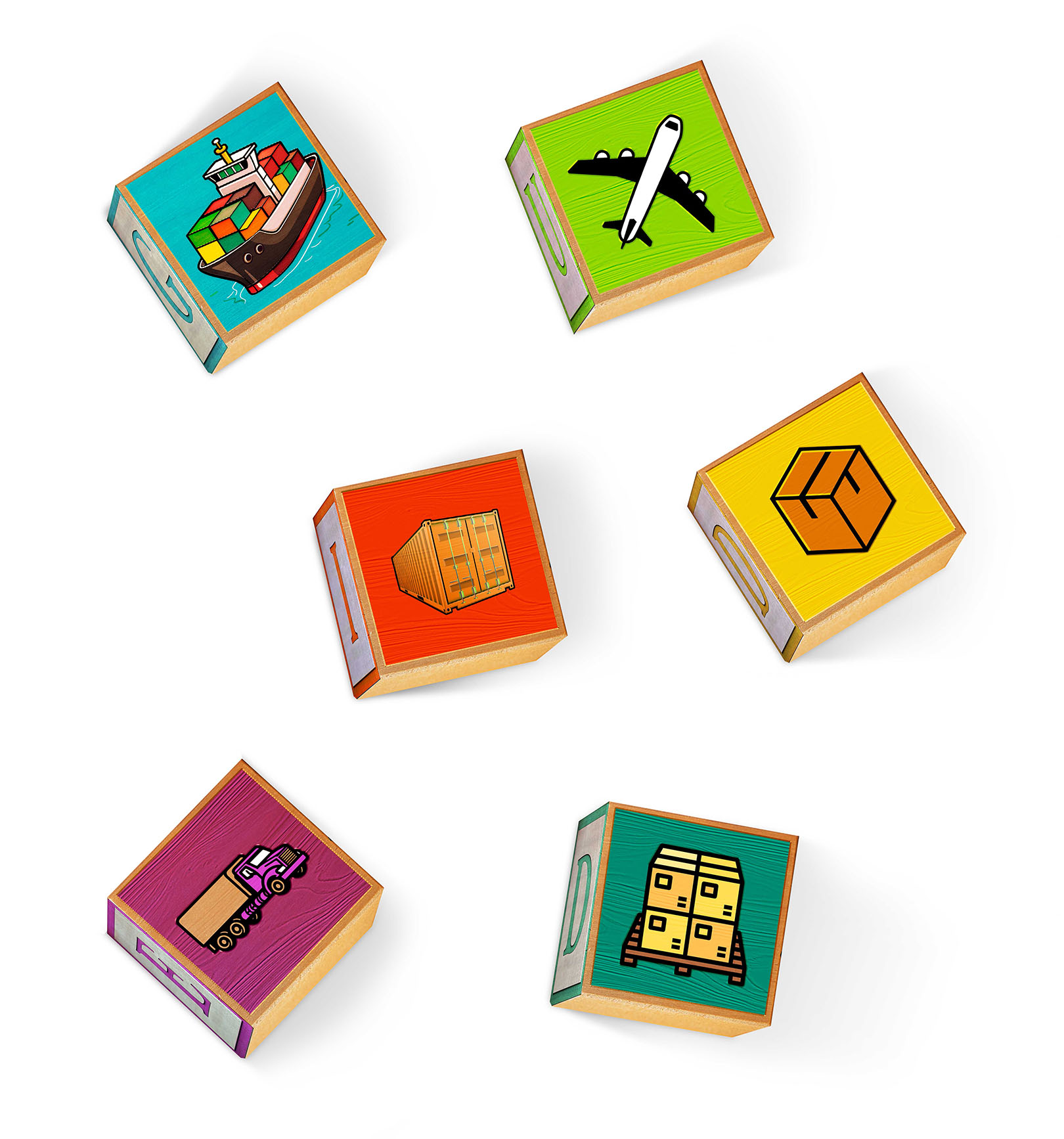 guided imports hero image of crates with shipping and logistics logos
