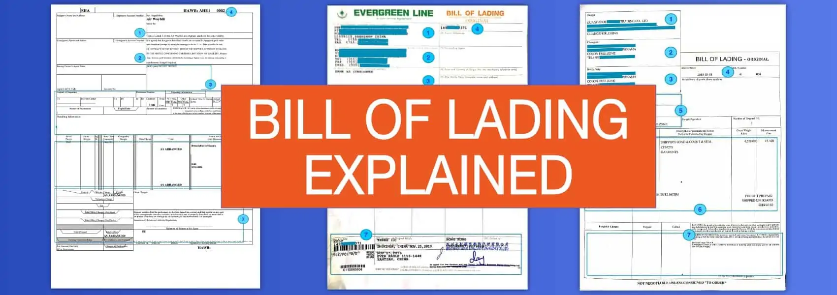 sample bill of lading images